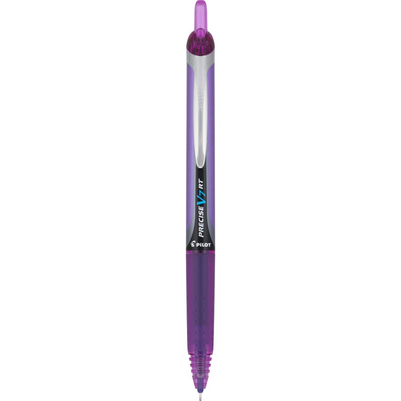 Pilot Precise V7 RT Refillable & Retractable Liquid Ink Rollerball Pens, Purple Ink Pens, Fine Point (0.7 mm), 12-Pack - Ideal for School, Journaling, and Office Writing - Image 3